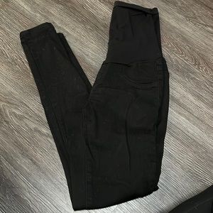 Indigo Blue Black skinny maternity jeans